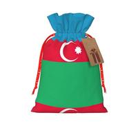 Flag Of Azerbaijan Print Small Drawstring Pouch For Gifts,Reusable Gift Bag,For Holiday And Party Presents