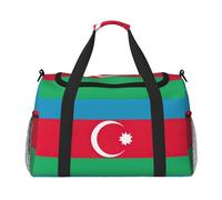 Flag of Azerbaijan Print Travel Companion Duffle Bag Weekender Bag Sport Gym Bag for Women Men
