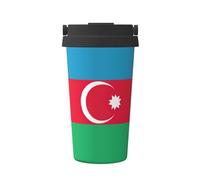 Flag of Azerbaijan Printing Casual Travel Coffee Mug for Hot Cold Coffee Stainless Steel Tumbler for Home Office Travel