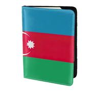 Flag Of Azerbaijan Printing Passport Holder For Travel Must Have,Passport Cover Case For Travel Accessories For Women Men, Black, One Size
