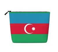 Flag of Azerbaijan Versatile Travel Makeup Bag Travel Pouch with Zipper Accessories Organizer