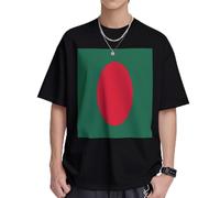 Flag of Bangladesh Mens T-Shirts & Womens T-Shirts, White and Black Graphic Tees for Men and Women, Soft and Breathable
