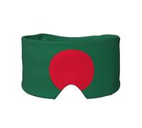 Flag of Bangladesh Printed Sleeping Blindfold, Padded Ear Warmer Mask, Adjustable Head Wrap, for Deep Relaxation
