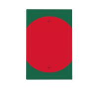 Flag of Bangladesh Unbreakable Polycarbonate Switch Plate-Modern 1 Gang Light Cover for Home Office with Matching Screws