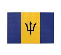 Flag of Barbados 1000 Piece Puzzle With Stylish Prints That Stimulates Creativity Concentration And Hands On Skills