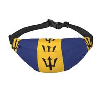 Flag of Barbados Travel Fashion Waist Bag, Suitable for Sports, Running, Cycling, Traveling, Fishing Boys Large Crossbody Waist Bag,