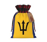 Flag of Barbados Two Color Drawstring Gift Bag S Beautiful Convenient Suitable For Christmas Birthdays
