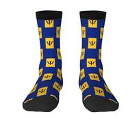 Flag of Barbados Unisex Socks Classic Mid Calf Socks Outdoor Sports Running Casual Socks