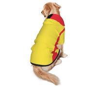 Flag of Belgium Dog Hoodie for Medium and Large Dogs – Soft Polyester Pet Clothes, Suitable for All Seasons