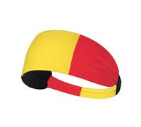 Flag of Belgium Patterned Sports Headband, Yoga Elastic Headband, Suitable for Running, Fitness, Cycling and Other Sports.