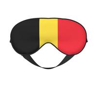 Flag of Belgium Print Eye Mask for Comfortable Sleep â€“ Elastic Nighttime Shade, Perfect for Plane, Travel, and Meditation