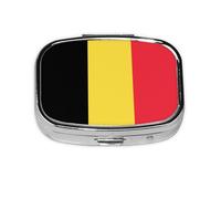 Flag of Belgium Square mini Pill Box, Travel Pill Box, can be Put into Wallet or Pocket to Store a Variety of Small Items