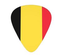 Flag of Belgium Stylish and durable guitar picks, three types of thin, medium and heavy guitar picks (12 pieces), suitable for guitar, bass, electric guitar, ukulele,