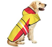 Flag Of Belgium Waterproof Dog Raincoat And Rain Jacket For Small Medium Large Dogs With Reflective Stripes And Adjustable Belly Strap