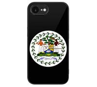 Flag of Belize Printed Phone Case Cute Slim Glass Cellphone Protective Cover Unisex Compatible with iPhone 16/16 Plus/16 Pro/16 Pro Max/16 E