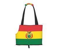 Flag of Bolivia Pet Tote Bag Foldable Handbag Carrier for Small Dogs Cats Puppy Portable Travel Shoulder