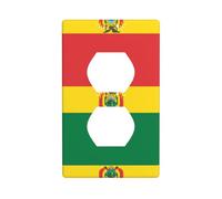 Flag of Bolivia Printed Wall Panels, Double-Sided Socket Decorative Wall Panels, Suitable for Indoor Socket Decoration and Layout.