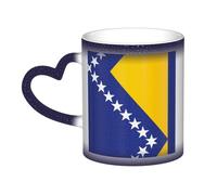 Flag of Bosnia and Herzegovina Blue It is a color-changing mug, black for cold and white for hot, and more durable after hand washing.pajamas for women short sleeve,pajama tops for women short sleeve,
