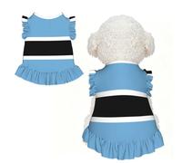 Flag of Botswana L Pet Apparel for Small Dogs-Cute Summer Outfit for Puppy, Soft Breathable Pet Clothes for Cat