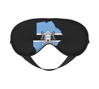 Flag of Botswana Map 4 Flag of Botswana Map Sleep Masks Adjustable Strap Soft Eye Mask for Women Men Travel Work Home