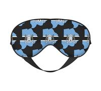 Flag of Botswana Map 5 Flag of Botswana Map Sleep Masks Adjustable Strap Soft Eye Mask for Women Men Travel Work Home
