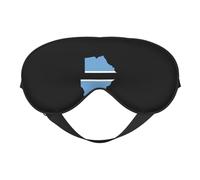 Flag of Botswana Map 6 Flag of Botswana Map Sleep Masks Adjustable Strap Soft Eye Mask for Women Men Travel Work Home