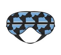 Flag of Botswana Map 7 Flag of Botswana Map Sleep Masks Adjustable Strap Soft Eye Mask for Women Men Travel Work Home