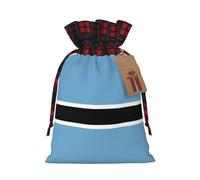 Flag of Botswana Print Drawstring Bags, Candy Snack Bag, Reusable Holiday Pouches for Wrapping & Storage M