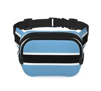Flag of Botswana Printed Fashion Crossbody Bag, Hiking Waist Bag, Square Double Layer Travel and Fitness Shoulder Bag