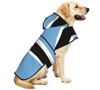 Flag of Botswana Reflective Waterproof Dog Raincoat Jacket, Adjustable Hooded Pet Coat with Leash Hole,for Outdoor UseM