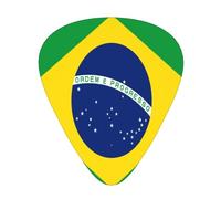Flag Of Brazil Guitar Picks Plectrums For Guitar Bass 12 Pack