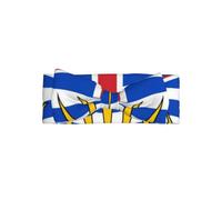 Flag of British Columbia Baby Bow Headband-Soft Stretchy for 0-6 Months