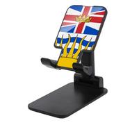 Flag of British Columbian Foldable Mobile Phone Holder Stand for Desk Black-style