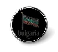 Flag of Bulgarian Round Metal Badges Decorative Brooches