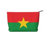 Flag of Burkina Faso Corduroy Makeup Bag with A Sturdy Lining for Travel and Daily Use