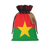 Flag of Burkina Faso Fashionable Print Small Drawstring Storage Bag Lightweight and Beautiful for Various Festivals