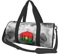 Flag of Burkina Faso Fist Power Travel Luggage Duffel Bag Sports Rolling Foldable Duffel Bag, Marbling