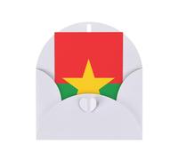 Flag of Burkina Faso Greeting card, blank inner page, includes envelope, 10cm x 15cm.