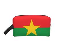 Flag of Burkina Faso Large Capacity Travel Toiletry Bag for Organizing Toiletries and Small Items Suitable for Travel Daily and Gym
