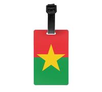 Flag of Burkina Faso Luggage tag Hanger Protects Privacy and is a Must-Have for Travel and is Durable