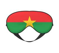 Flag of Burkina Faso Print Soft Eye Mask – Elastic Nighttime Shade, Light-Proof Blindfolds for Plane, Yoga, Travel