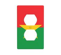 Flag of Burkina Faso Printed Wall Plate PC Material Impact Resistant UK Standard Heat Resistant Residential Commercial