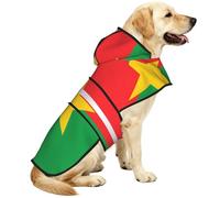 Flag of Burkina Faso Reflective Waterproof Dog Raincoat Jacket, Adjustable Hooded Pet Coat with Leash Hole,for Outdoor Use3XL