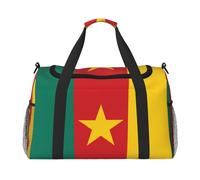 Flag of Cameroon Print Large Hand Travel Bag, Waterproof Tote Handbag for Women, Duffel Bag Sport Gym for Men