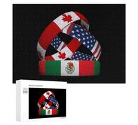 Flag of Canada Mexico U.S.A Funny Jigsaw Puzzles Wooden Picture Puzzle for Adults Home Decors Gift