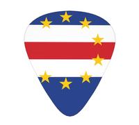 Flag of Cape Verde Print Guitar Picks 12 Pack - Thin Medium Heavy Plectrums for Acoustic Guitar Bass Electric Guitar