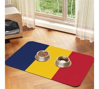 Flag of Chad Print Cat Food Mat Pet Feeding Mat for Floor Pet Supplies Dog Water Bowl Mat Dog Essentials