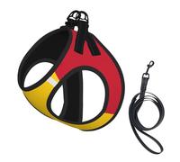 Flag Of Chad Print Small Dog Harness And Leash Set, Adjustable Soft Vest With 360° Reflective Straps For Cats Puppy