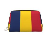 Flag of Chad Printed Zippered Toiletry Bag, Wide Open Storage Case for Personal Care Items and Cosmetics