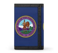 Flag of Chickasaw Nation Funny Trifold Wallet RFID Blocking Front Pocket Wallets with ID Window Gifts for Men Women